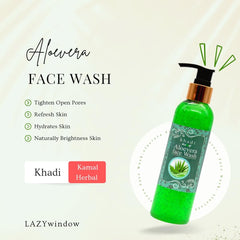 Khadi Kamal Herbal 100 Pure Natural & Organic Aloevera Face Wash For Men And Women 210ml Pack of 5