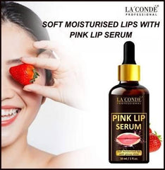 La'Conde Pink Lip Serum - For Soft and Shiny Lips 30ml