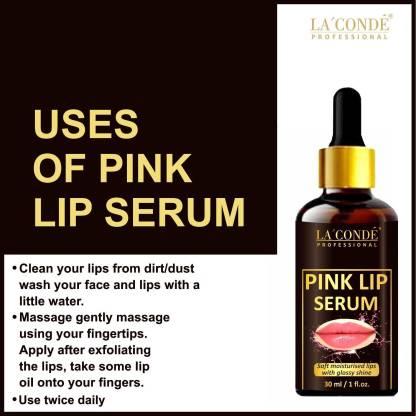 La'Conde Pink Lip Serum - For Soft and Shiny Lips 30ml