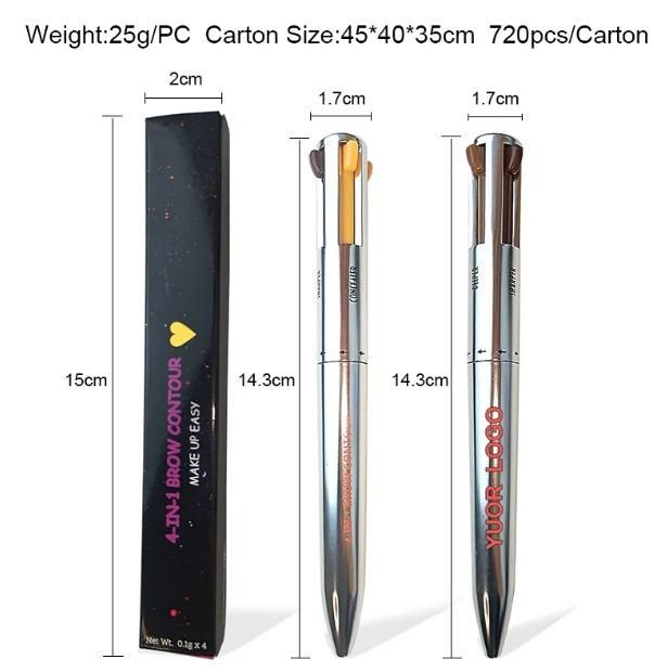 4 Colors Eyebrow Pen 4IN1 Eyebrow Pencil