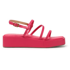 Kiravi Multi Strap Pink Wedges